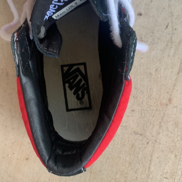 VANS Sk8-Hi x Curtis Kulig Love Me Red Hi-top Sneakers Unisex Women Size 8.5 - Picture 15 of 15